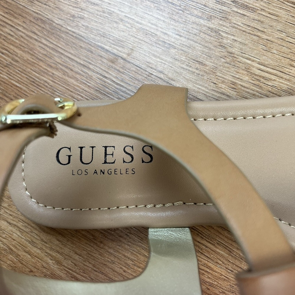 Guess Caramel T-Strap Women's Sandals Tan Size 6 NEW - Picture 7 of 10